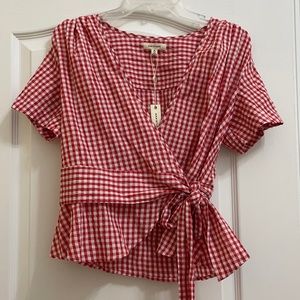 NWT Max Studio checkered blouse